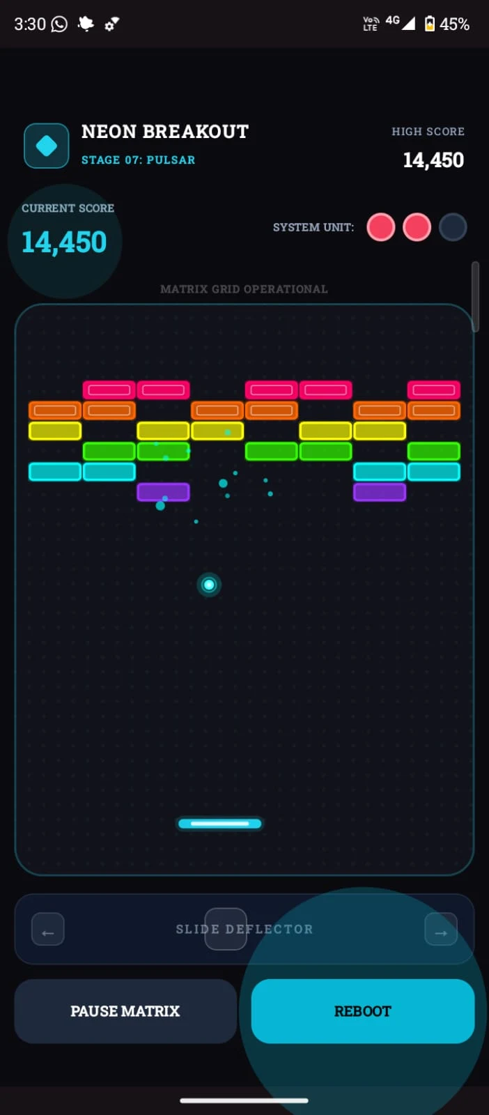 Neon Breakout: Cyber Bricks screenshot