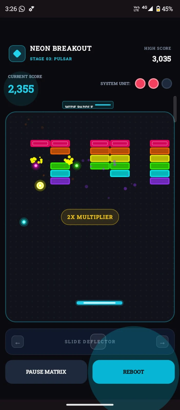Neon Breakout: Cyber Bricks screenshot
